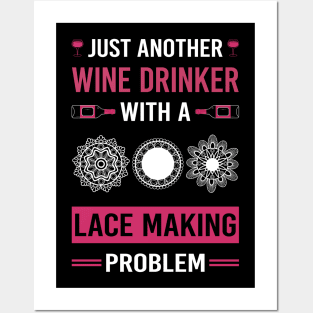 Wine Drinker Lace Making Lacemaking Posters and Art